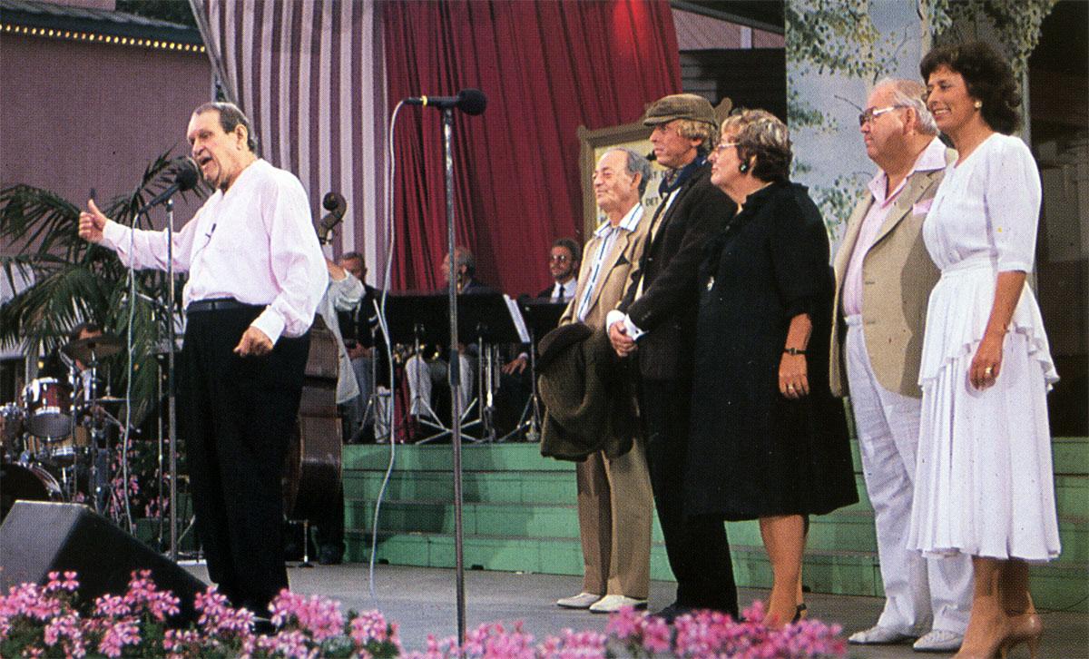 Sten-Åke Cederhöks avskedsföreställning 1989.