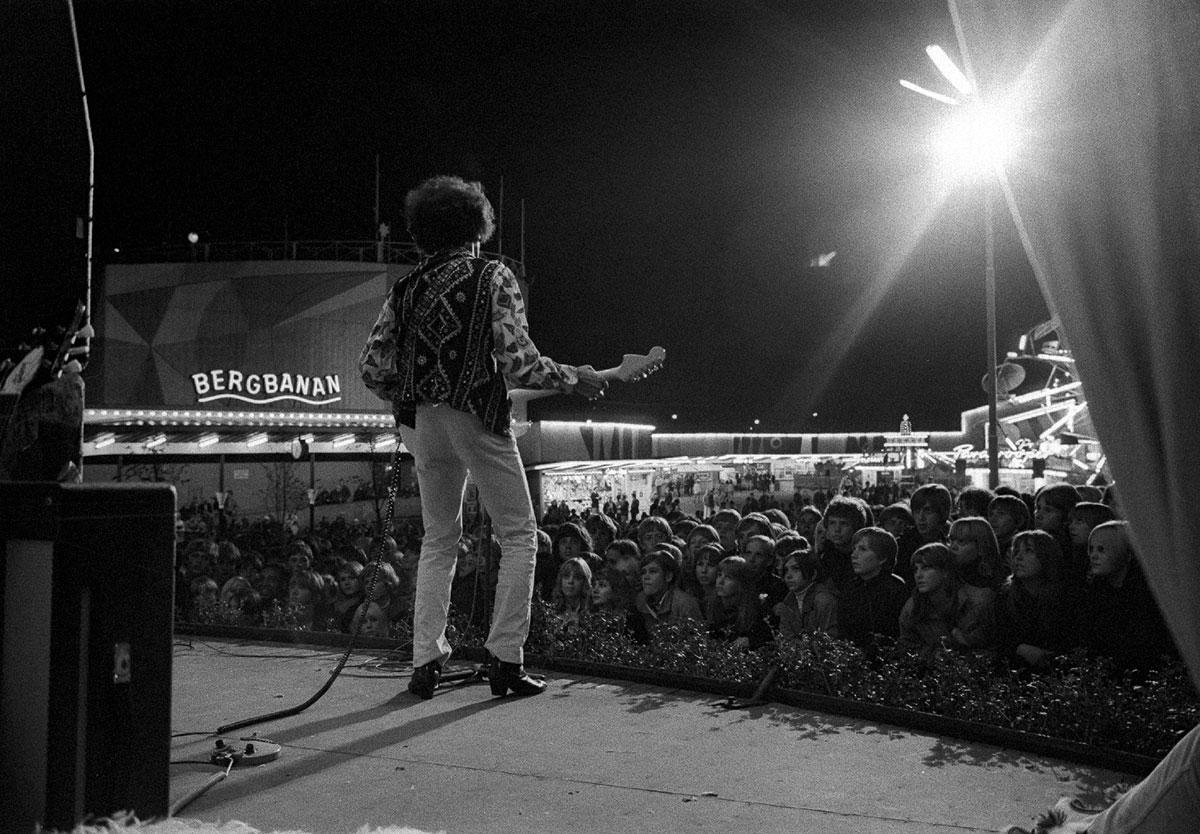 Jimi Hendrix på Stjärnscenen den 12 september 1967.