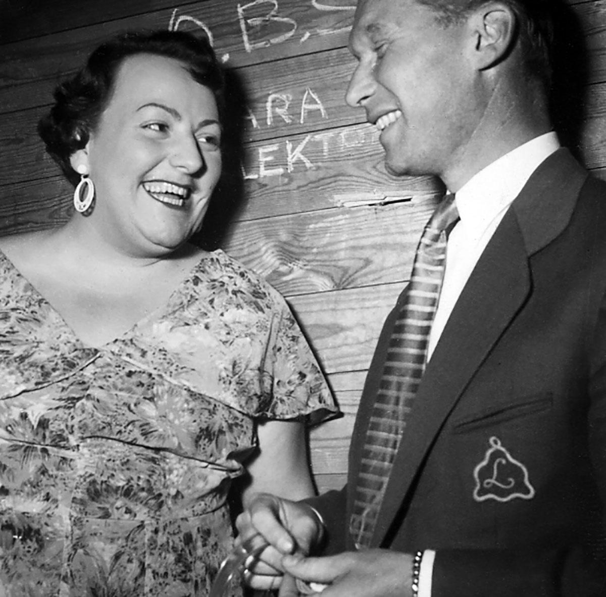 Sonya Hedenbratt och Malte Johnson 1954.